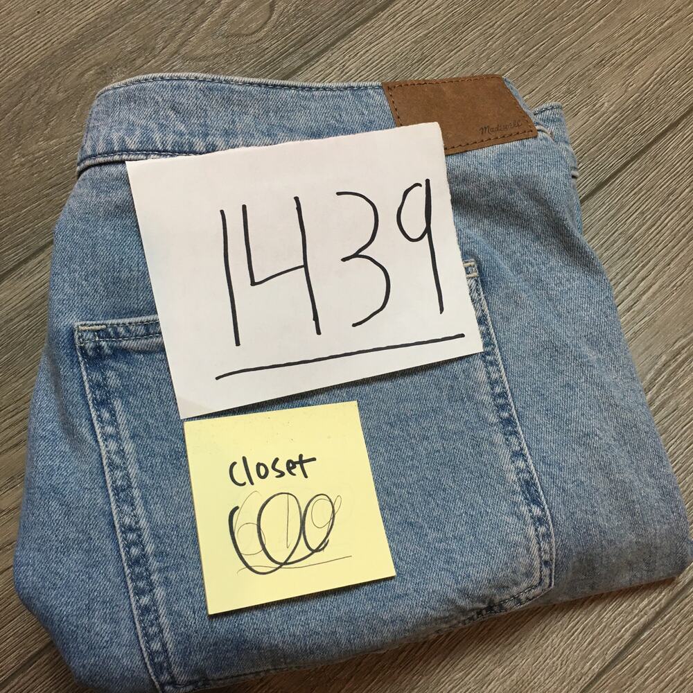 NWT Madewell Emmett Wide-Leg Light Blue Jeans W 33 - Picture 11 of 11